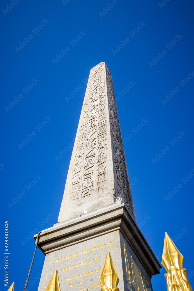 Obelisk of Luxor in Concorde square, Paris