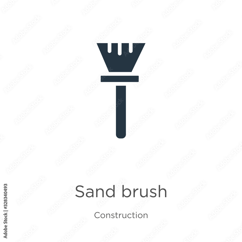 Sand brush icon vector. Trendy flat sand brush icon from construction collection isolated on white background. Vector illustration can be used for web and mobile graphic design, logo, eps10