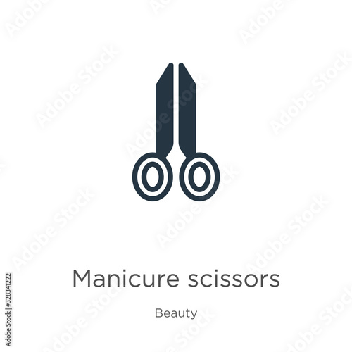 Manicure scissors icon vector. Trendy flat manicure scissors icon from beauty collection isolated on white background. Vector illustration can be used for web and mobile graphic design, logo, eps10