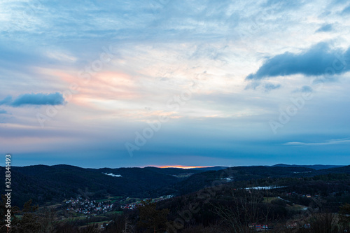 panoramic view of mountains and sky © vorderlinse