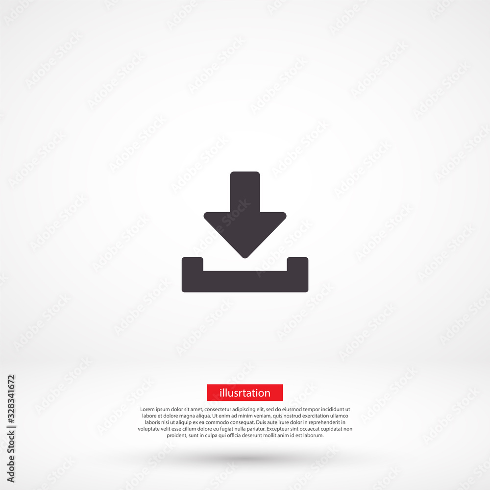 Downloading vector icon , lorem ipsum Flat design Downloading vector icon , lorem ipsum Flat design