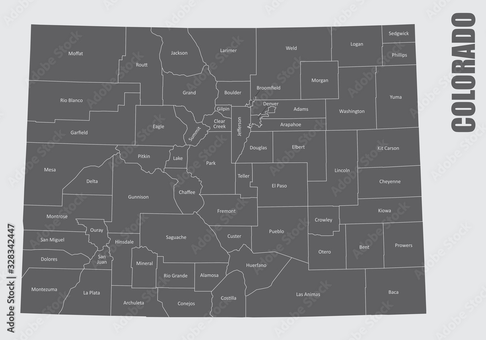 Colorado counties map