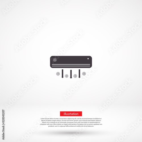 Conditioning vector icon , lorem ipsum Flat design