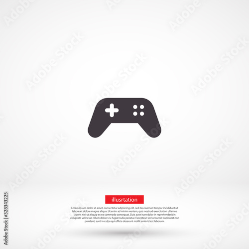 Playstation vector icon , lorem ipsum Flat design