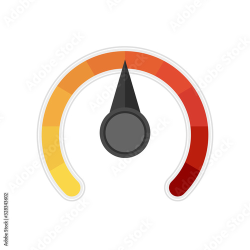 Vector round temperature gauge