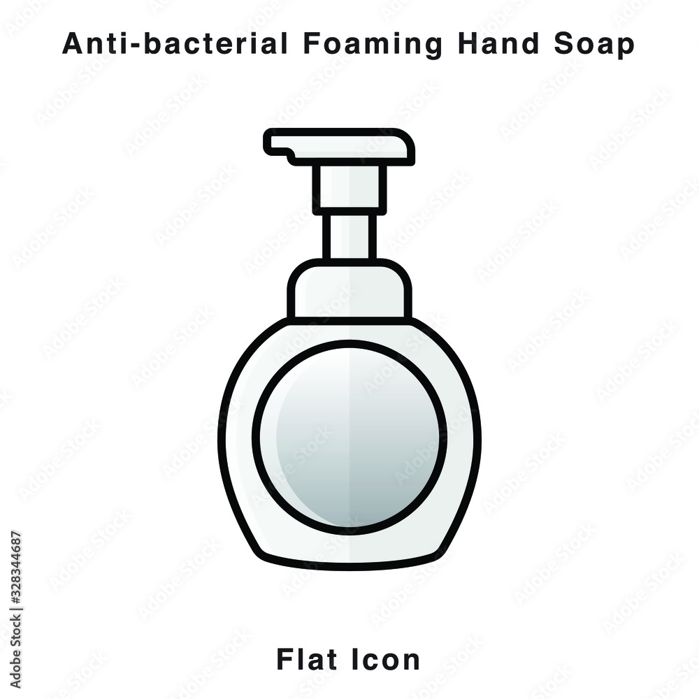 Anti-bacterial Foaming Hand Soap. Hand sanitizer. Alcohol-based hand rub. Rubbing alcohol. soap dispenser. Protection from germs such as coronavirus (Covid-19) icon design Anti-bacterial Foaming Hand Soap. Hand sanitizer. Alcohol-based hand rub. Rubbing alcohol. soap dispenser. Protection from germs such as coronavirus (Covid-19) icon design