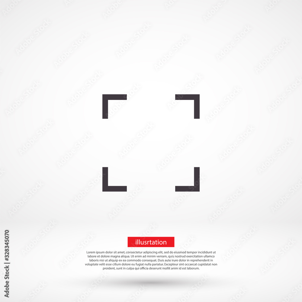 Vector icon Full screen , lorem ipsum Flat design Vector icon Full screen , lorem ipsum Flat design