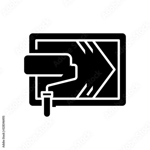 Repair tools black icon, concept illustration, vector flat symbol, glyph sign.