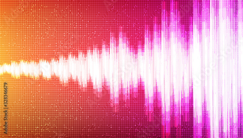Digital Sound Wave Low and Hight richter scale on Light Blue Background,technology and earthquake wave diagram concept,design for music studio and science,Vector Illustration.