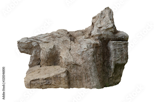 rock isolated on white background 