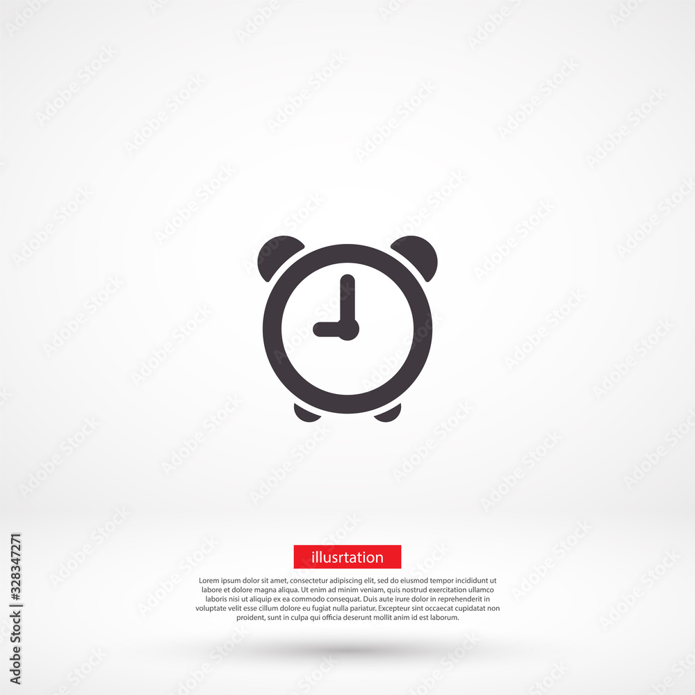 clock vector icon , lorem ipsum Flat design clock vector icon , lorem ipsum Flat design