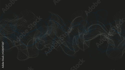 Abstract Digital Sound Wave on Black Background,technology and earthquake wave diagram concept,design for music studio and science,Vector Illustration.