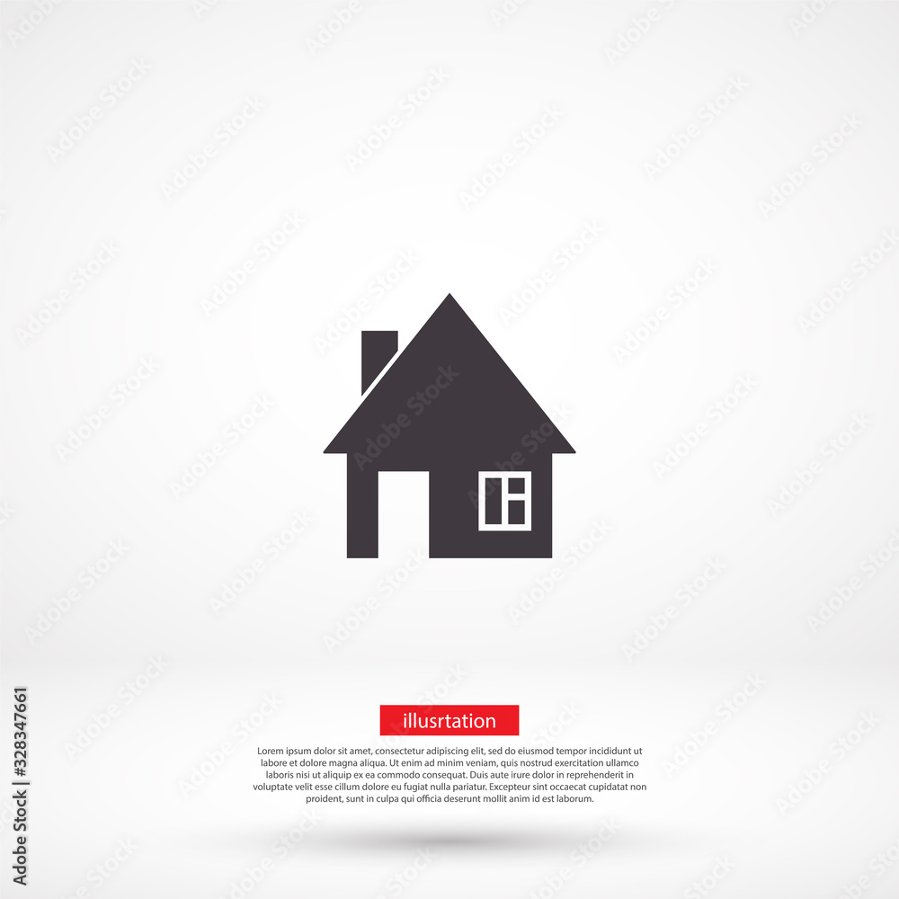 House vector icon , lorem ipsum Flat design