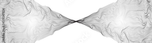Panorama Waving Sound Wave on White paper background,audio wave diagram concept,design for education and science,Vector Illustration.