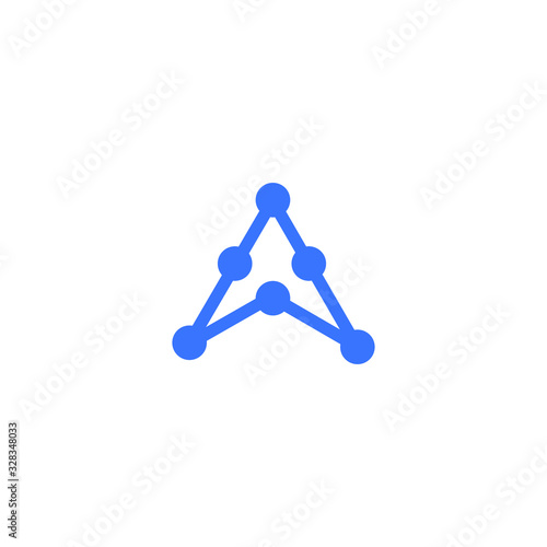 Letter A logo vector icon download template