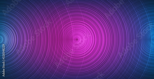 Neon Digital Sound Wave on Dark Blue Background,technology and earthquake wave diagram concept,design for music studio and science,Vector Illustration.
