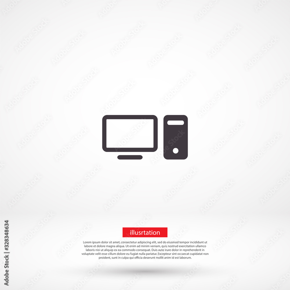Computer vector icon , lorem ipsum Flat design Computer vector icon , lorem ipsum Flat design