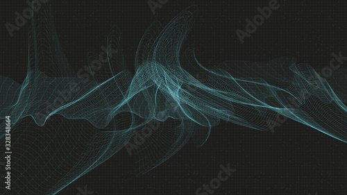 Abstract Digital Sound Wave on Black Background,technology and earthquake wave diagram concept,design for music studio and science,Vector Illustration.