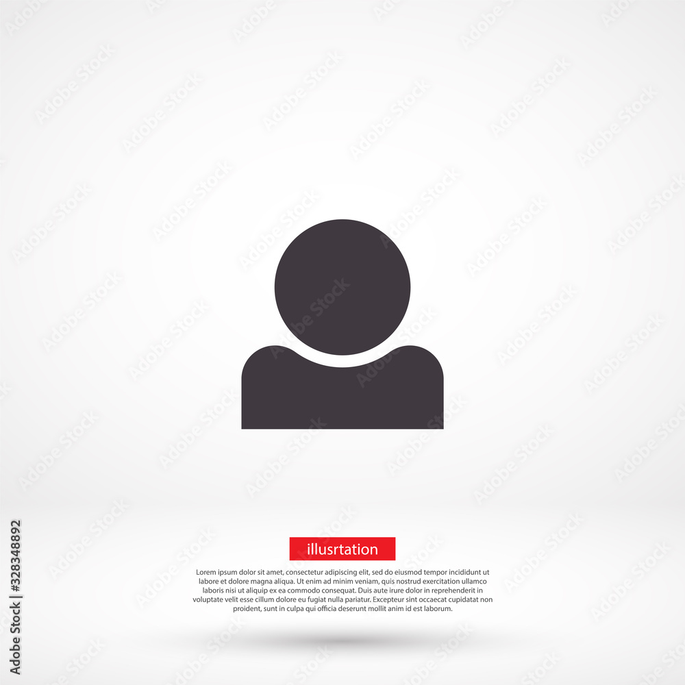 Human vector icon , lorem ipsum Flat design Human vector icon , lorem ipsum Flat design