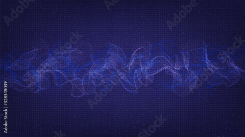Modern Digital Sound Wave,Technology and earthquake wave concept,design for music studio and science,Vector Illustration.
