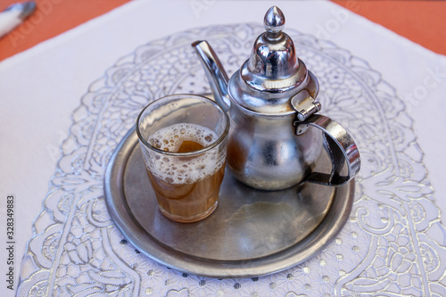 Traditional tea in Marrakesh City in Morocco