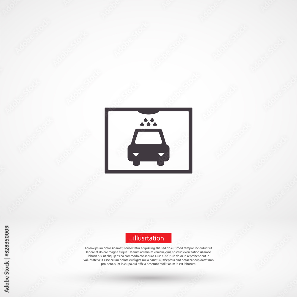 Car wash vector icon , lorem ipsum Flat design Car wash vector icon , lorem ipsum Flat design