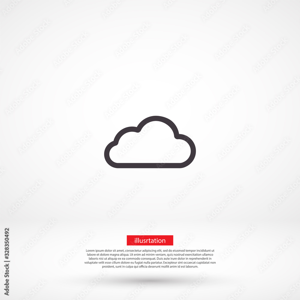 Cloud vector icon , lorem ipsum Flat design Cloud vector icon , lorem ipsum Flat design