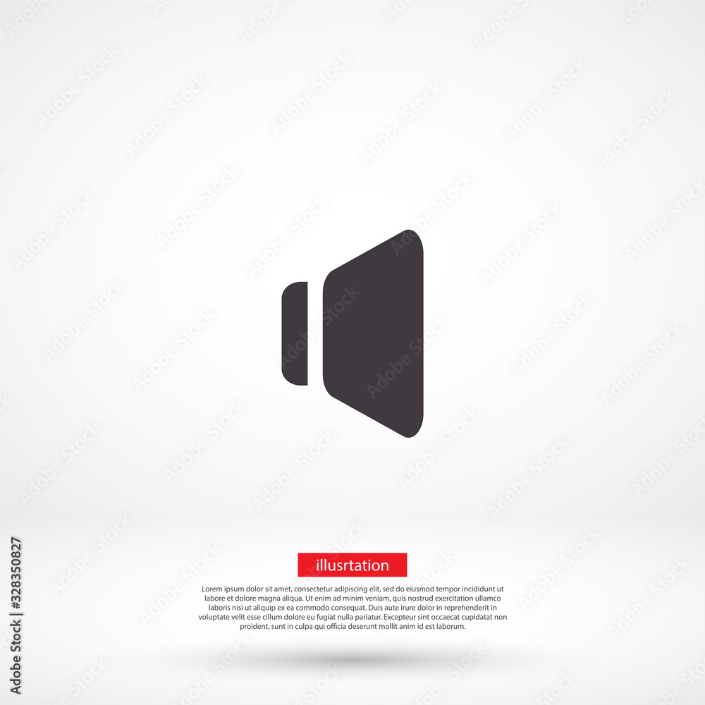 Speaker vector icon , lorem ipsum Flat design Speaker vector icon , lorem ipsum Flat design