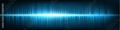 Panorama Digital Sound Wave Low and Hight richter scale on Technology Background,technology and earthquake wave diagram concept,design for music studio and science,Vector Illustration.