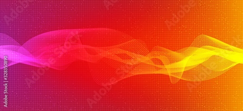 Colorful Digital Sound Wave Background,technology and earthquake wave diagram concept,design for music studio and science,Vector Illustration.