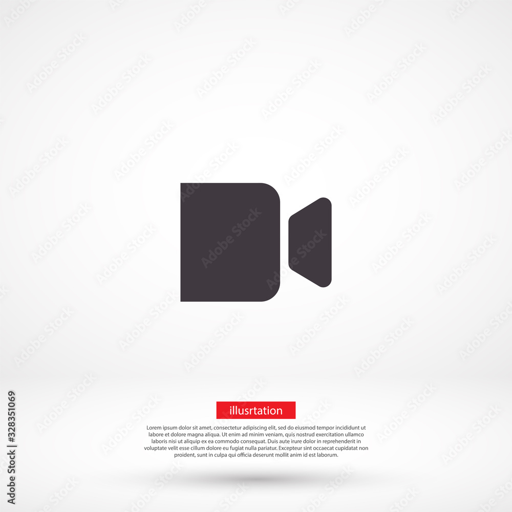 Camcorder vector icon , lorem ipsum Flat design Camcorder vector icon , lorem ipsum Flat design