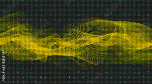 Technology Digital Sound Wave Background,Music and Hi-tech diagram concept,design for music studio and science,Vector Illustration.
