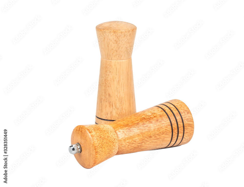 Wooden pepper and salt shaker Wooden pepper and salt shaker