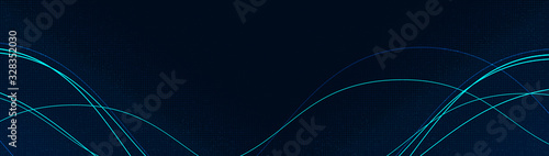 Panorama Waving Line Circuit Microchip on Technology Background,Hi-tech and security Concept design,Free Space For text in put,Vector illustration.