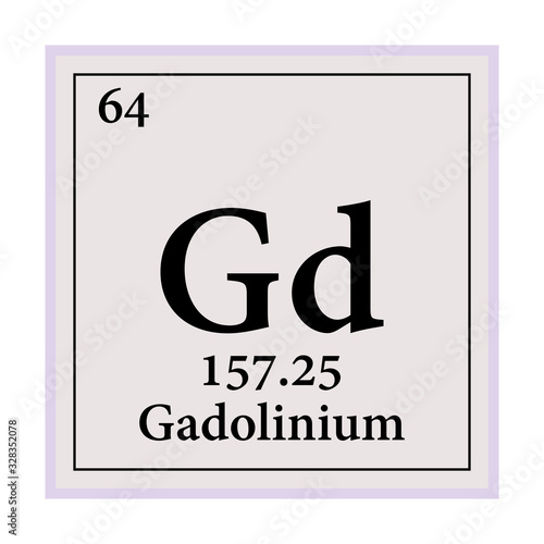 Gadolinium Periodic Table of the Elements Vector illustration eps 10.