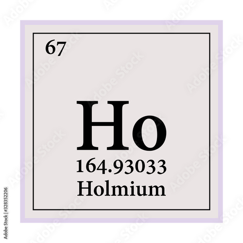 Holmium Periodic Table of the Elements Vector illustration eps 10.