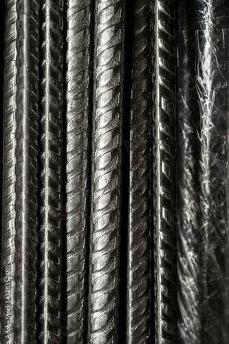 Steel rod background. Modern background.
