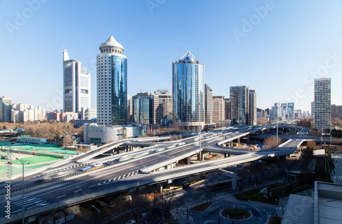 Beijing central business district towers in China 