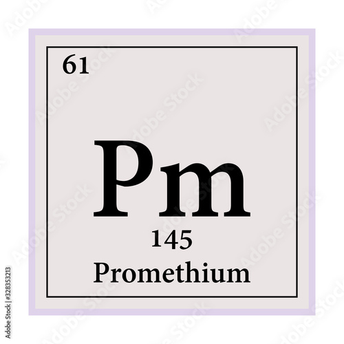 Promethium Periodic Table of the Elements Vector illustration eps 10.