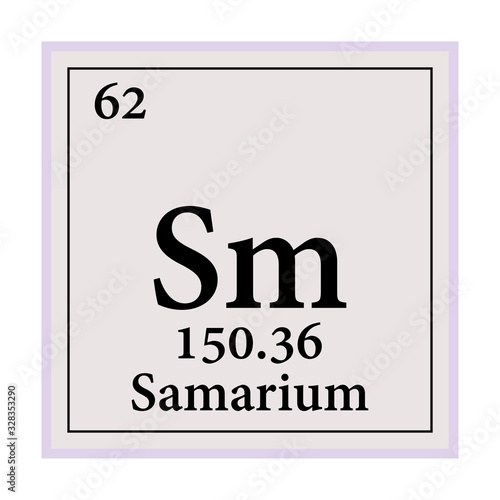 Samarium Periodic Table of the Elements Vector illustration eps 10.