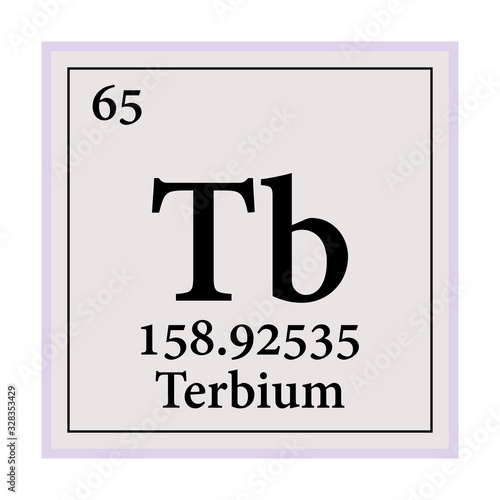 Terbium Periodic Table of the Elements Vector illustration eps 10.