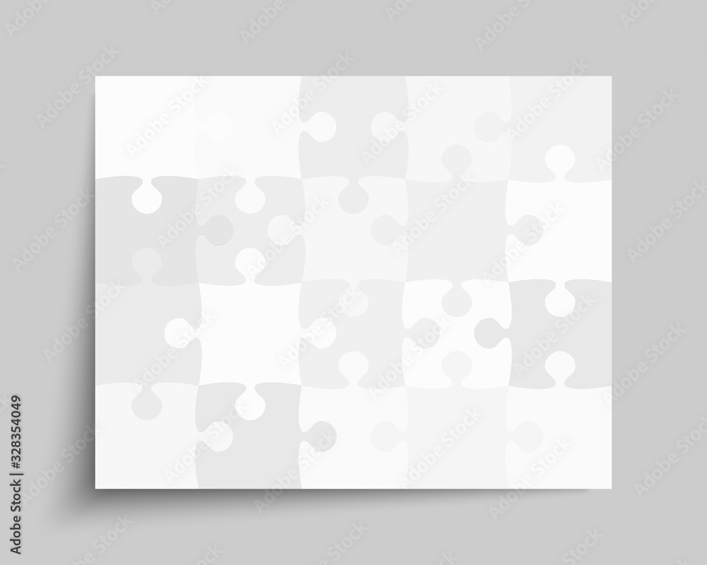 Obraz premium Vector background grey piece puzzle frame jigsaw