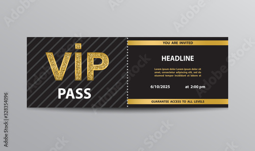 VIP pass coupon template