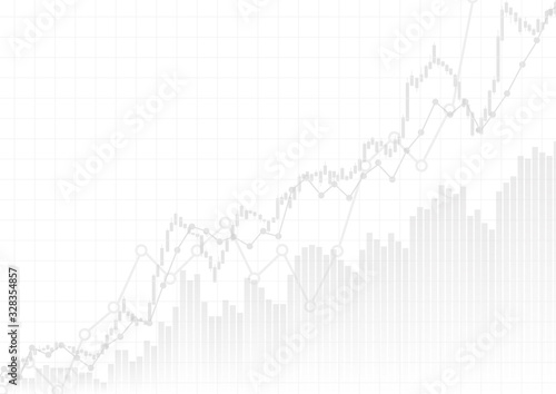 Vector : Gray business graphs on white background