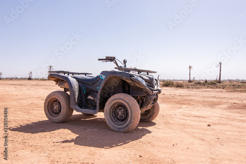 Dirt bike in desert
