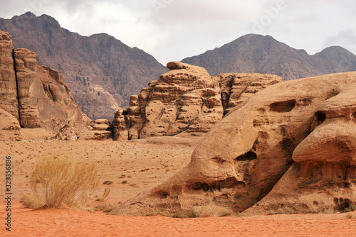 Wadi Rum rock desert.