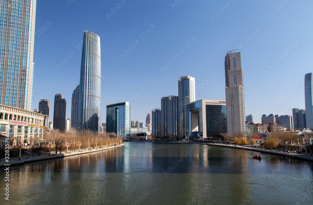River among Tianjin city Heping District in China 
