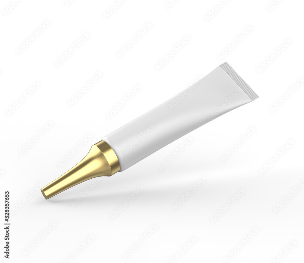 Blank cosmetic tube for for branding and design. 3d render illustration. Blank cosmetic tube for for branding and design. 3d render illustration.