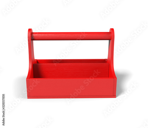 Blank Best Wood Table Caddy  For Branding And Mock up. 3d render illustration. photo