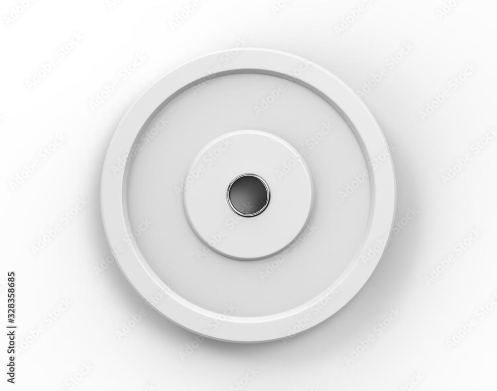 Blank Barbell Bumper Plate For Branding, 3d render illustration. Blank Barbell Bumper Plate For Branding, 3d render illustration.